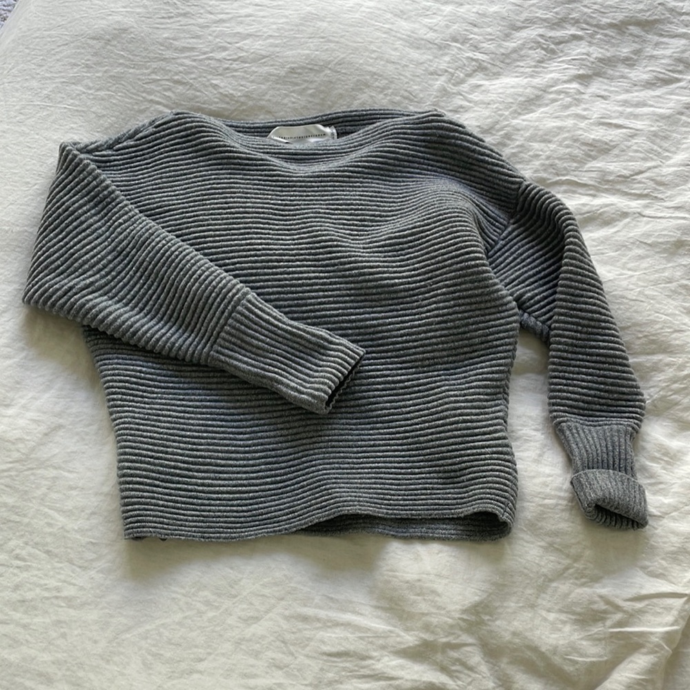 Goop Victoria Beckham gray sweater